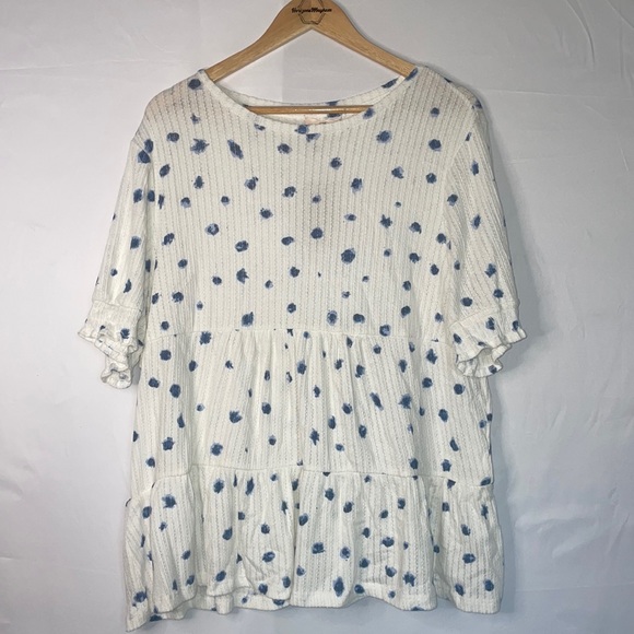 Como Vintage off white stretchy/Flowy blouse - Picture 1 of 6